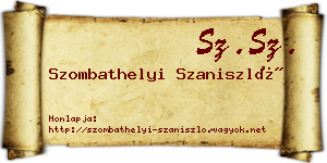 Szombathelyi Szaniszló névjegykártya